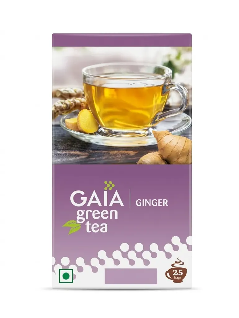 Gaia Green Tea Ginger, 50g