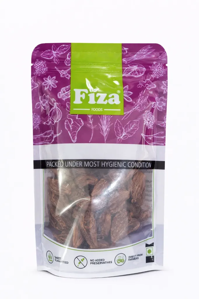 Fiza Foods Black Cardamom (Black Elaichi), 100g