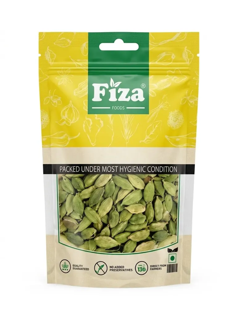 Fiza Foods Green Cardamom (Green Elaichi), 50g