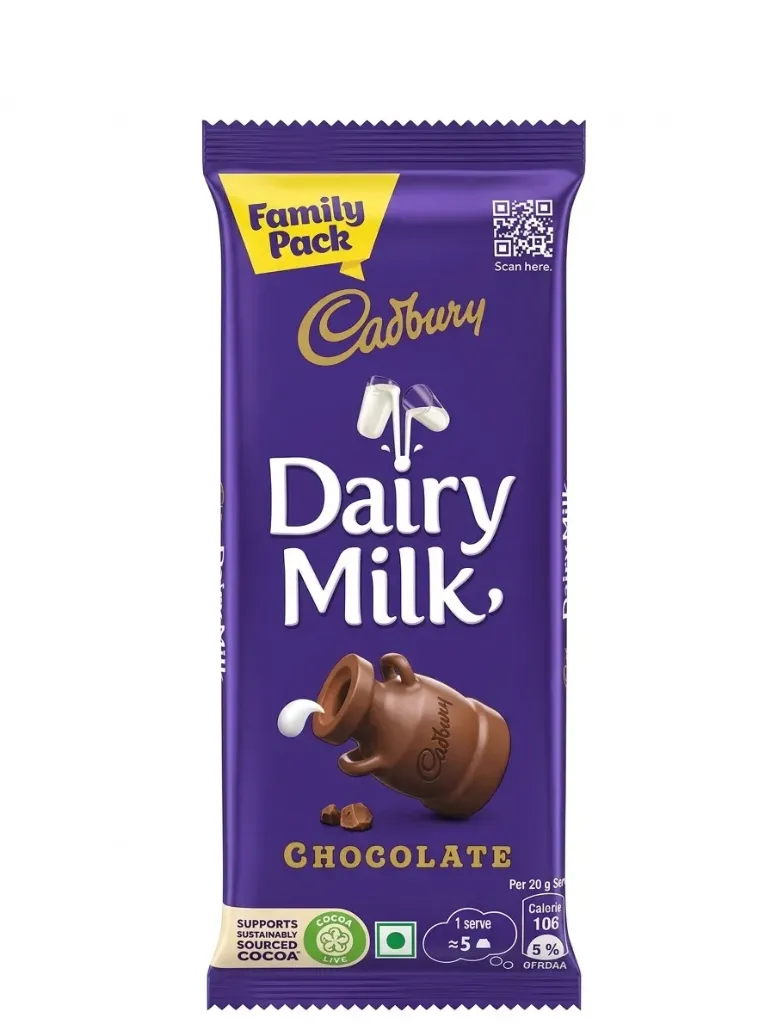 Cadbury Dairy Milk Chocolate (Family Pack), 105g