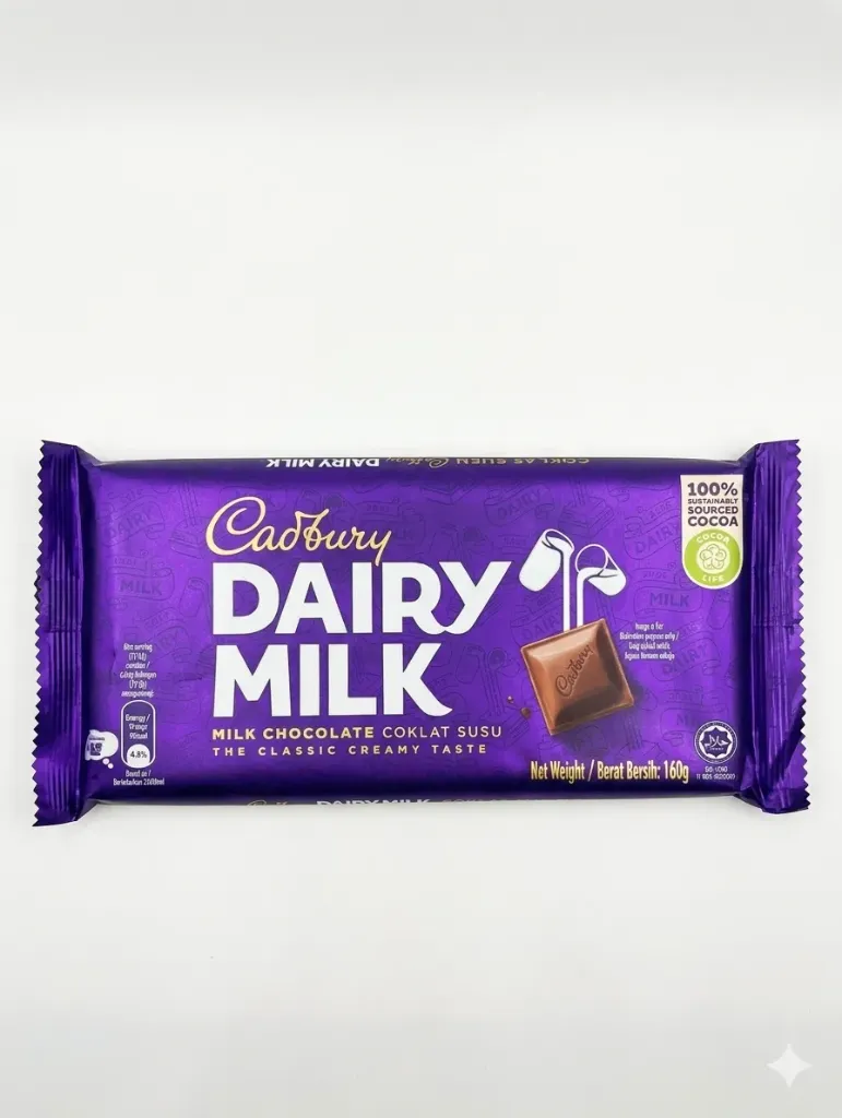 Cadbury Dairy Milk Milk Chocolate (Large Bar), 160g