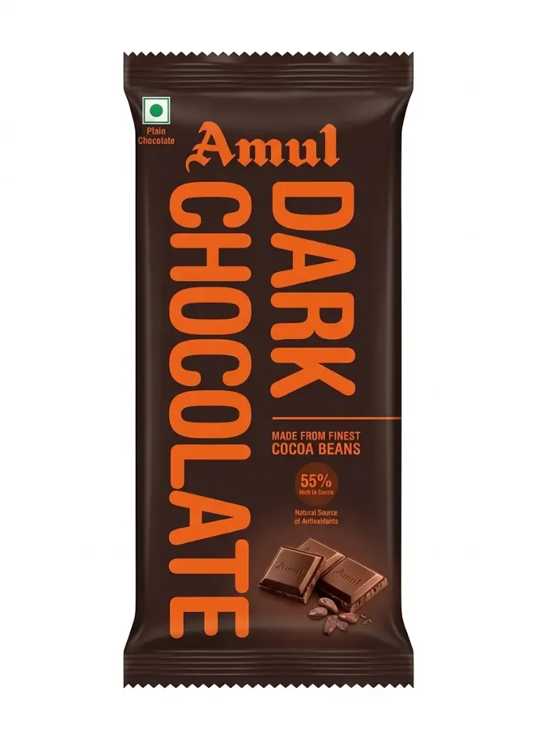 Amul Dark Chocolate (55% Cocoa), 35g