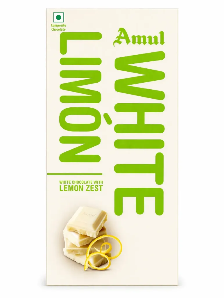 Amul White Limon Chocolate, 150g