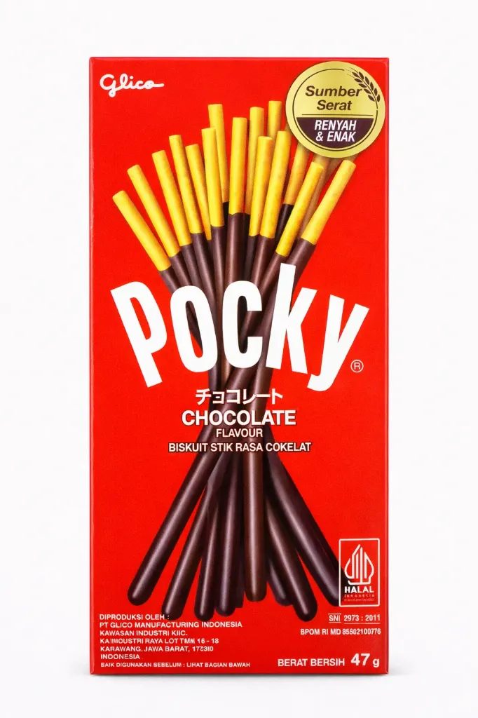 Pocky Chocolate Flavoured Biscuit Sticks, 47g