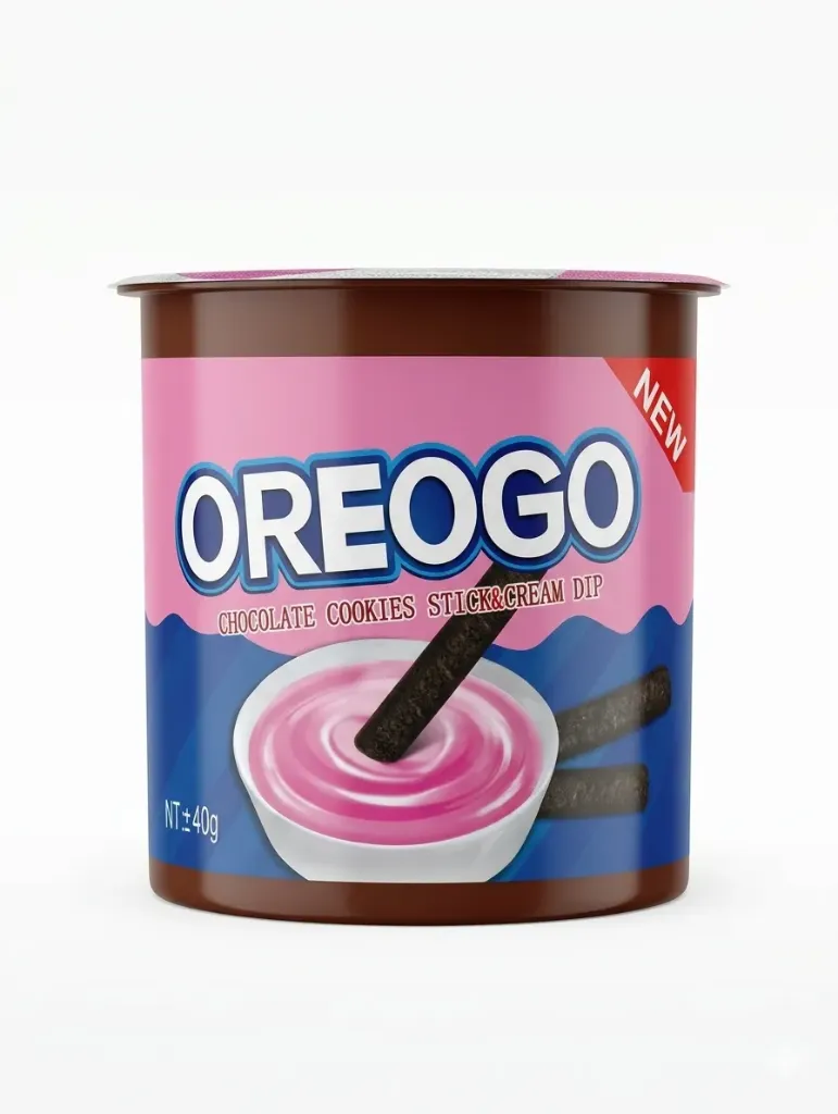 Oreo Go Chocolate Cookies Stick & Cream Dip (Strawberry Cream), 40g