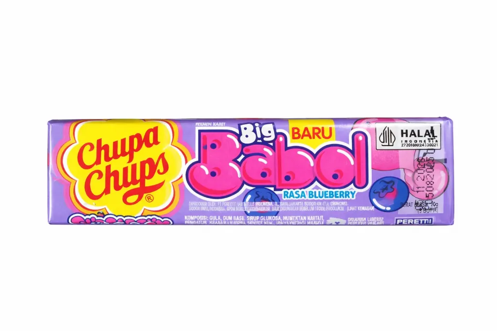 Chupa Chups Big Babol Rasa Blueberry Gum.