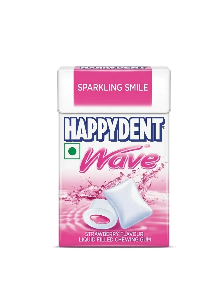 Happydent Wave Strawberry Flavoured Gum, 14.7g