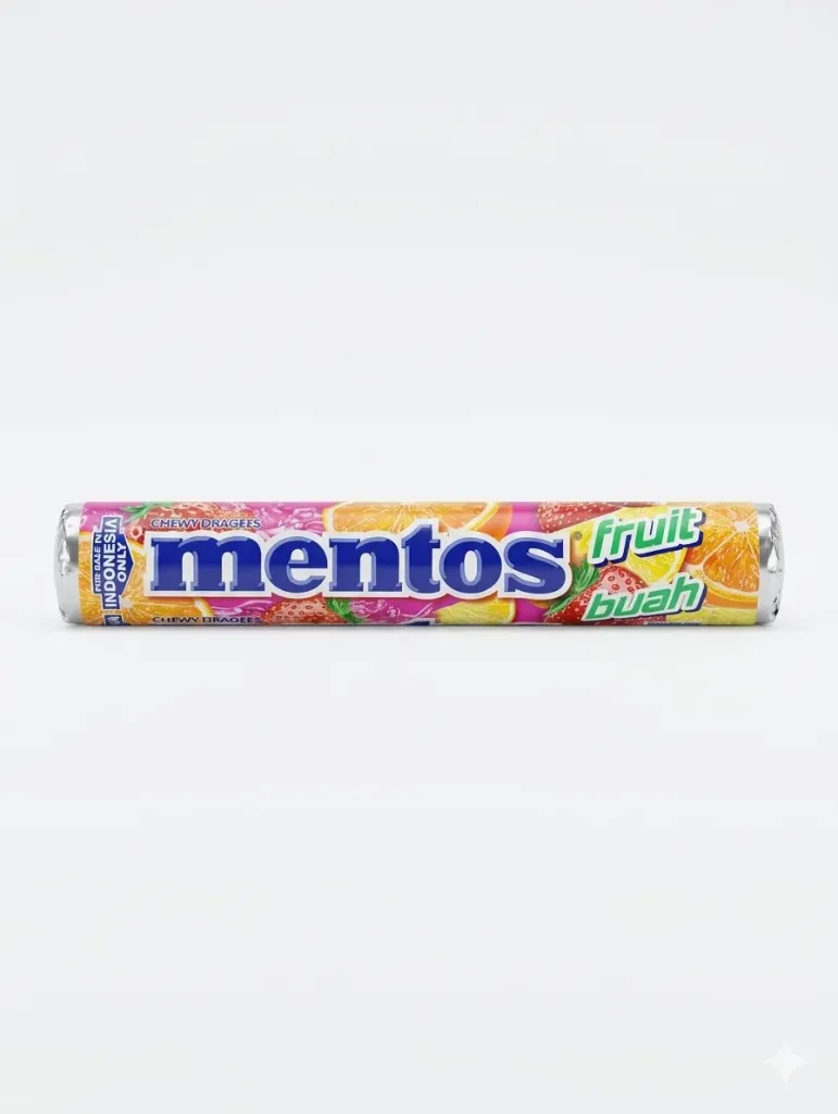 Mentos Fruit Roll Chewy Dragees, 29g