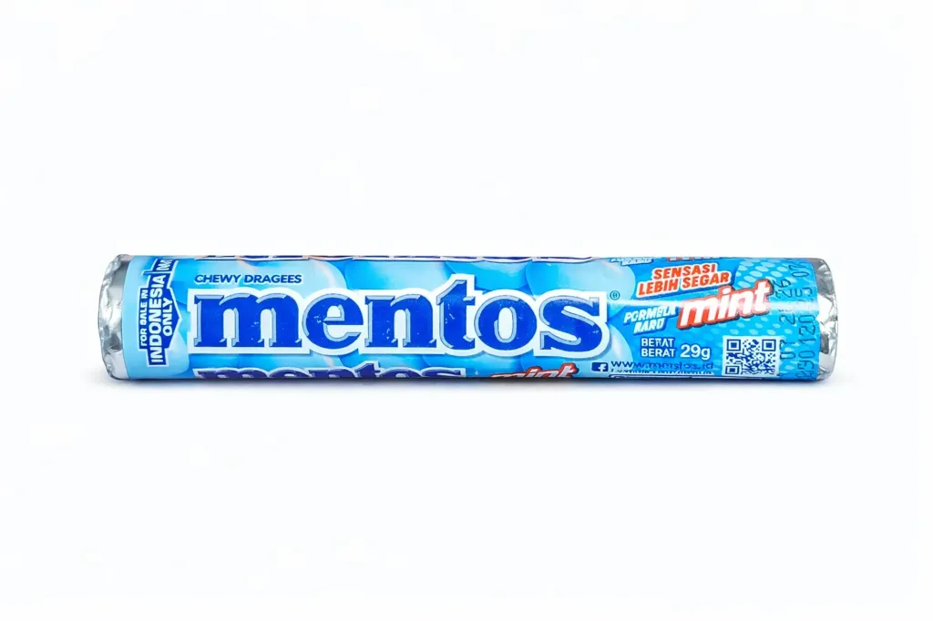 Mentos Mint Roll Chewy Dragees, 29g