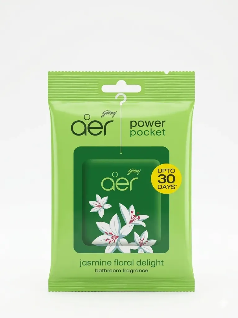 Godrej Aer Power Pocket Jasmine Floral  Air Freshener pouch