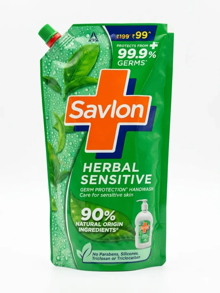 Savlon Herbal Sensitive Germ Protection Handwash (Refill Pack), 650ml