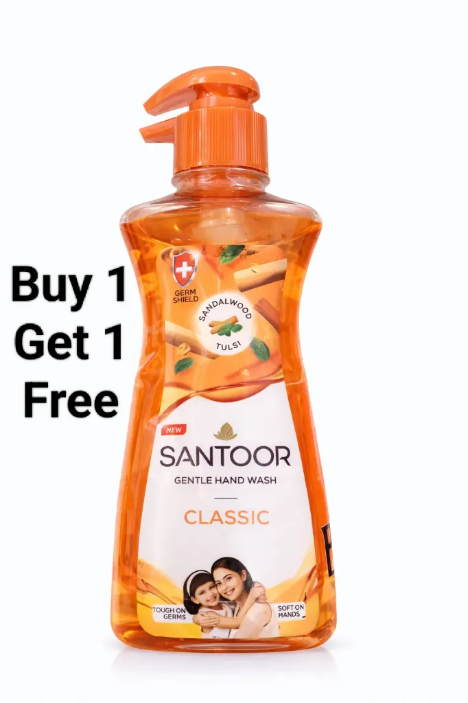 Santoor Gentle Hand Wash Classic Sandalwood & Tulsi, 400ml