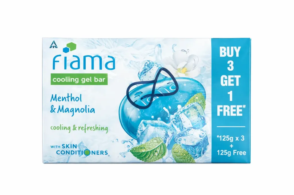 Fiama Cooling Gel Bar Menthol & Magnolia (3+1free), 500g