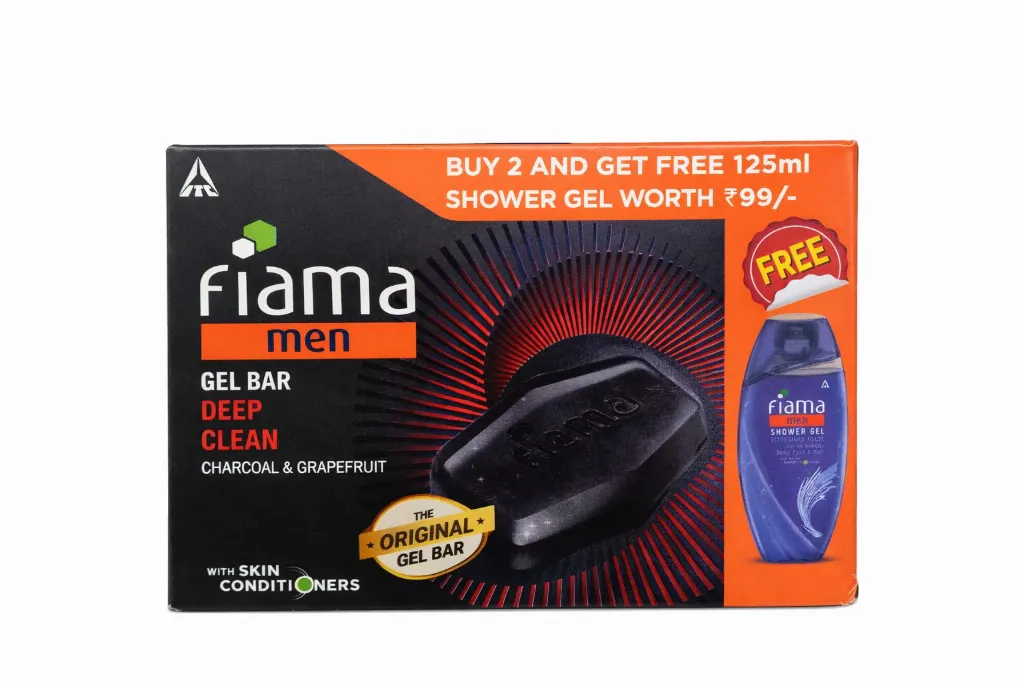 Fiama Men Deep Clean Gel Bar Charcoal & Grapefruit, 125g