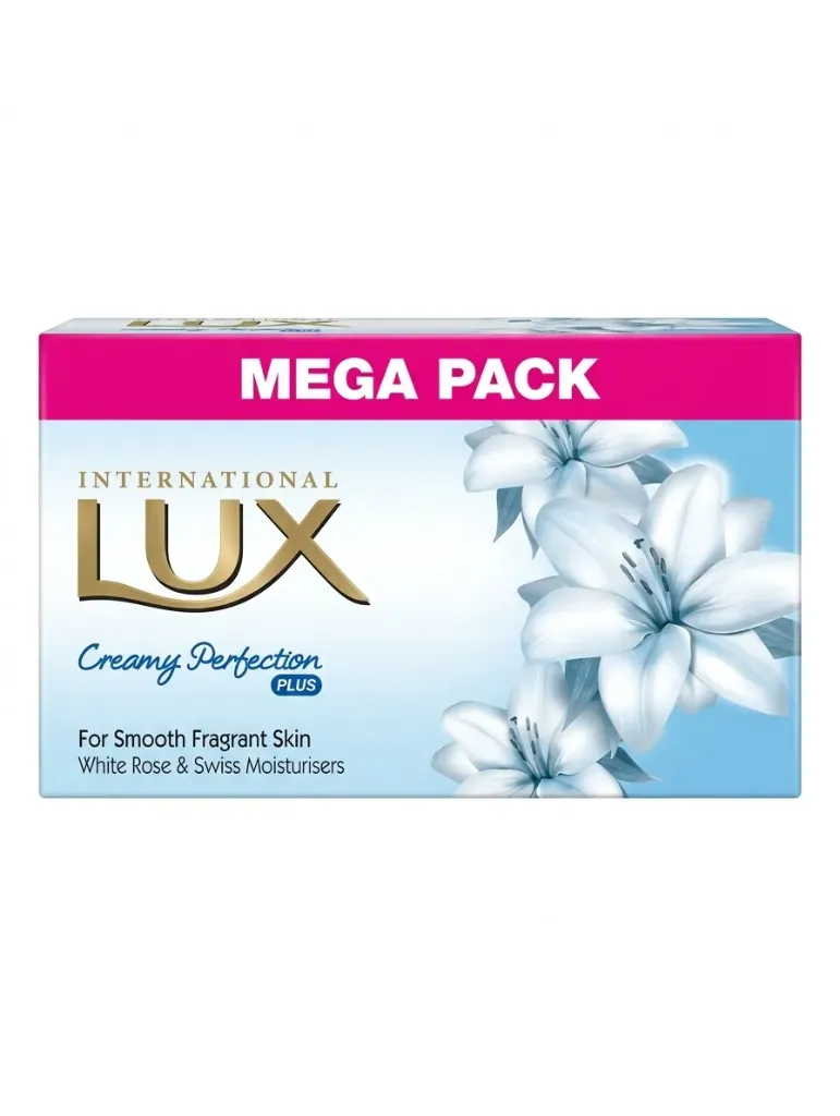 LUX Creamy Perfection Soap White Rose & Moisturizers (Pack of 4), 500g